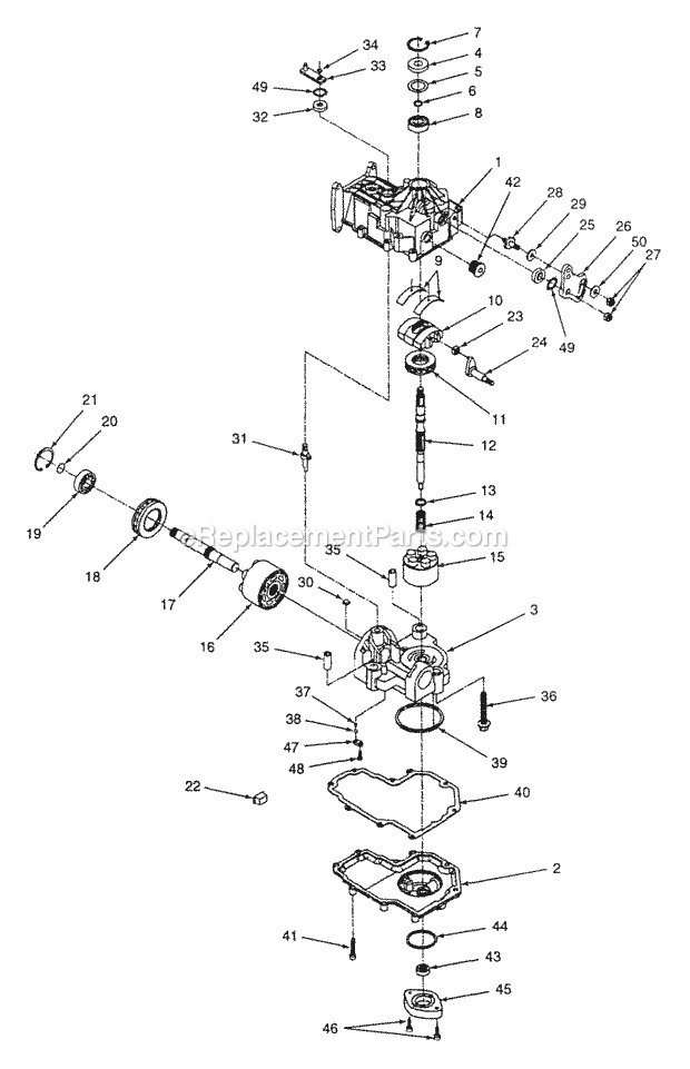 Hydrostatic Transmission Diagram and Parts List for Z48 53AC355M100 Cub Cadet Lawn Mower